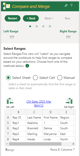 Select Ranges